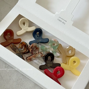 Mini Pinces à Cheveux en Acétate Multicolore Petites Pinces Géométriques Style Coréen Accessoires de Cheveux Faits à la Main pour Femmes