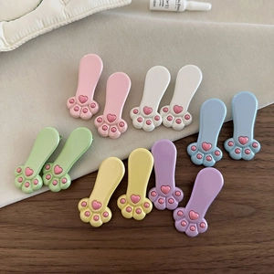 Graziosi Fermagli per Capelli a Becco d Anatra a Forma di Zampa di Gatto Colore Macaron Metallo Resina Fermaglio per Capelli