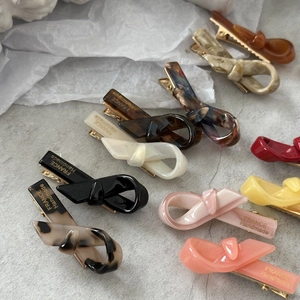 Barrettes à cheveux nœud faites main style français en plusieurs coloris variés