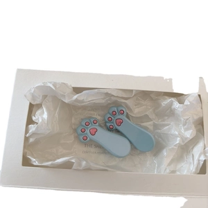 Set di fermagli per capelli a zampa di gatto blu e rosa per ragazze in confezione