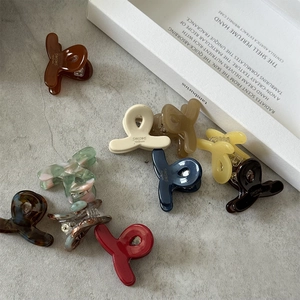 Mini pinces à cheveux en acétate multicolores avec inscription fait main