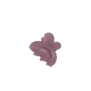 Cute purple acetate butterfly hair claw clip with glitter finish and small gold label