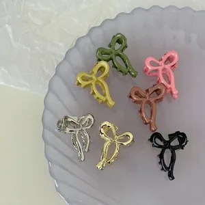 Barrette Pince à Cheveux Mini Nœud en Alliage pour Femmes Style Princesse Élégante Petite Pince à Nœud en Ruban Accessoire Cheveux