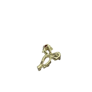 Barrette à cheveux élégante en métal doré en forme de nœud avec finition polie