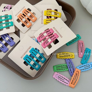 Barrettes à Cheveux en Métal Mat Bord Ondulé Rectangle Ajouré BB Clips Femmes Filles Épingles à Cheveux Snap Antidérapantes Accessoires de Coiffure