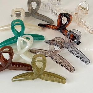 Pinza per Capelli Extra Large in Plastica Elegante Design a Croce Intrecciata Accessori per Capelli in Resina Minimalista per lo Styling Donna