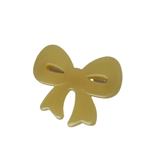 Simple cream bow hair clip made of premium acetate for a minimalist French style look