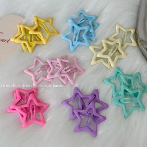 Y2K Süße Stern Haarspangen Matte Macaron Farben Metall BB Clips Für Mädchen Frauen Mode Pony Haar Accessoires