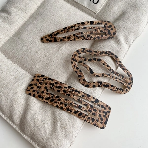 Vintage Leopard Print Metal Hair Clips For Women Senior Sense Matte Leopard Hairpins Fashion BB Clips Bangs Side Clip Hair Accessories