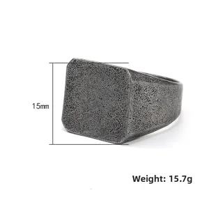 Siegelring aus Titanstahl für Herren mit 15mm Breite und 15,7g Gewicht Spezifikationen