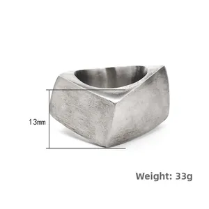 Details des 13mm breiten gebürsteten Titanstahlrings im industriellen geometrischen Design