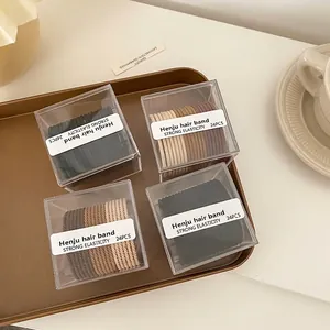 Chouchous en Tissu à Haute Élasticité Minimalistes pour Femmes Style Coréen Faits à la Main Texture Tressée Bandeaux Quotidien