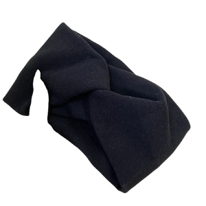 Bandeau large noir élégant avec nœud en maille douce pour le coiffage quotidien des cheveux