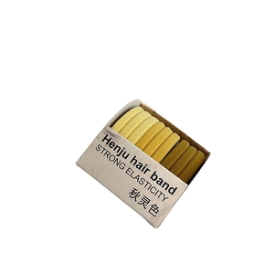 Pack of 10 high-elastic candy color hair ties in gradient autumn brown and yellow tones