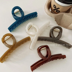 French Style Large Hair Claw Clip Minimalist Resin Shark Clip For Women Elegant High Quality Daily Hair Accessories
