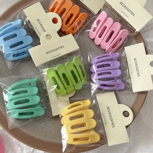 Lot de 4 pinces à cheveux colorées mates en forme de bec de canard en couleurs variées