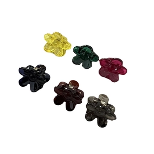 Lot de 6 petites pinces à cheveux en forme de fleur aux couleurs mates variées