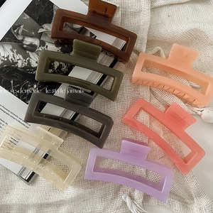 Minimalistische Große Rechteckige Haarklammer Gelee Farbe Rutschfest Haargreifer Für Dickes Haar Damen Mode Haarschmuck