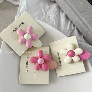 Barrette à Cheveux Coréenne Fleur Rose pour Femmes Filles Mini Épingle à Cheveux Florale en Plastique Accessoires Cheveux