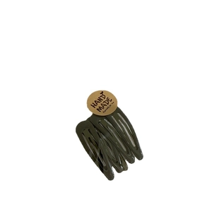 Set of 5 minimalist olive green metal BB hair clips for elegant side fringe styling
