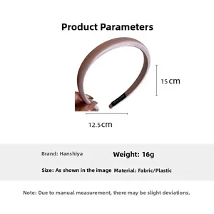 Serre-tête rembourré en velours rose dimensions 15cm hauteur et 12,5cm largeur étiquette