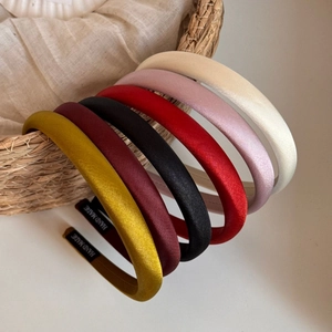Serre-têtes en velours faits main en 6 couleurs avec design rembourré épais