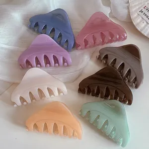 Pince à Cheveux Triangle Vintage Français pour Femmes Style Coréen Matières Mixtes Antidérapante Grande Pince à Cheveux