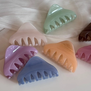 Lot de pinces à cheveux triangulaires rétro français aux couleurs macaron pour femmes