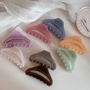 Pince à Cheveux Arc Creux Moyen Style Coréen Plastique Mat Alliage Clip Requin pour Femme Accessoires Cheveux Quotidien