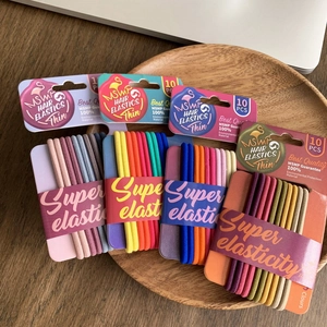 High Elasticity Thin Hair Ties Set Colorful Soft Fabric Hair Elastics For Women Girls Daily Use Korean Style Hair Accessories