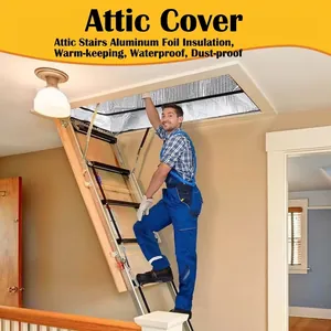 Attic stairs insulation cover made of aluminum foil for heat insulation and dustproofing