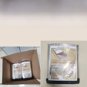 Attic stairs insulation cover in silver foil material with detailed English manual in box