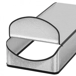 Foldable aluminum foil attic stairs insulation cover with zipper for heat protection