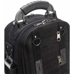 Heavy duty large capacity multi-compartment tool backpack with reinforced handle