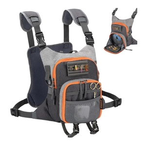 Outdoor Adjustable Fishing Chest Pack With Breathable Mesh Multifunctional Waterproof Fly Fishing Vest Bag For Gear Storage