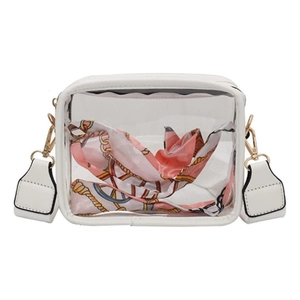 Stadium Approved Clear PVC Transparent Crossbody Bag Fashion Waterproof Shoulder Bag With Adjustable Strap Gold Hardware For Concert Sports