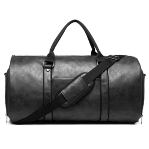 Convertible Garment Travel Bag Textured PU Leather Large Capacity Suit Carrier Duffel Bag For Business Trip Weekend Men Women