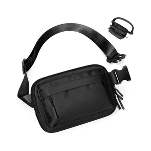 Waterproof Polyester Outdoor Sports Waist Bag Versatile Solid Color Crossbody Chest Bag For Running Travel Hiking Men
