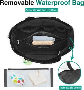 Detail der Multifunktionstasche mit herausnehmbarem wasserdichtem Fach zur Nass-Trocken-Trennung