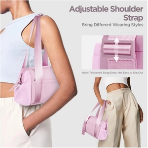 Sac de sport rose polyvalent avec bretelles réglables et poches latérales pratiques