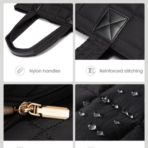 Sac fourre-tout matelassé avec poignées en nylon, coutures renforcées et tissu étanche