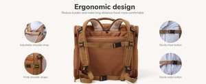 Ergonomic pet backpack featuring adjustable wide shoulder straps and sturdy chest buckles