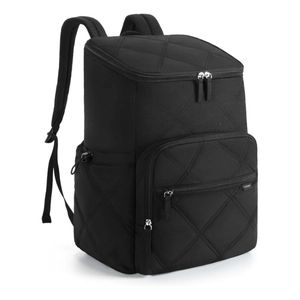 Insulated Cooler Backpack Quilted Rhombus Large Capacity Leakproof Waterproof Backpack For Outdoor Picnic Travel Camping Hiking