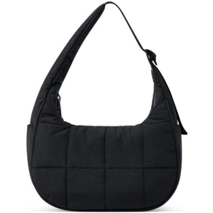 Sac à Épaule en Nylon Matelassé pour Femmes Léger Puffy Hobo Handbag Avec Bandoulière Réglable Couleur Unie Sac Casual