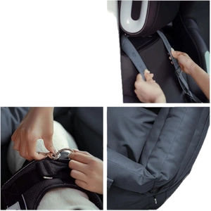 Siège auto imperméable en cuir pour chien avec sangles de sécurité et boucles de voyage