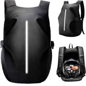 Waterproof motorcycle helmet backpack with large capacity and safety reflective strip