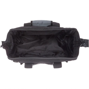 Heavy duty oxford fabric tool bag with wide open design and multiple interior pockets