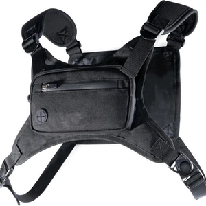 Men Tactical Chest Bag Outdoor Sports Vest Bag Waterproof Oxford Cloth Multi Pocket Adjustable Running Fitness Chest Rig