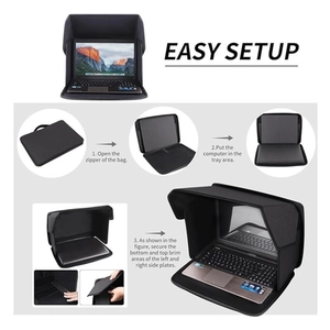 Foldable laptop sunshade and privacy cover for outdoor glare protection with easy setup