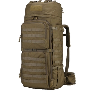 Taktischer Outdoor-Rucksack in Coyote Brown mit MOLLE-System und großem Fassungsvermögen